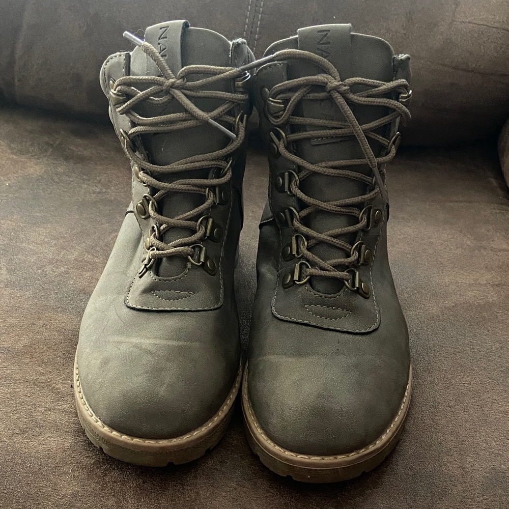 Dark gray Lace-Up Boots NAUTICA size:8.5